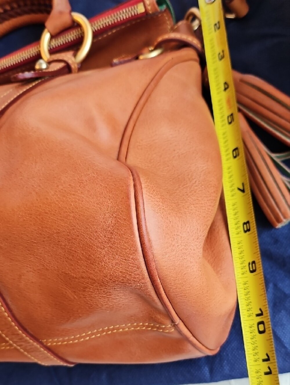 Dooney & Bourke Florentine Leather Large Satchel with Gold Hardware - Picture 15 of 16